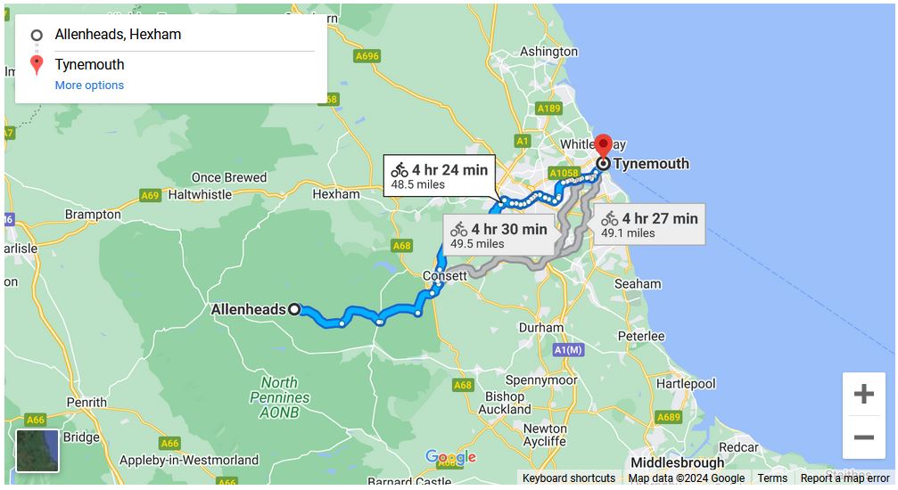 You are currently viewing Allenheads to Tynemouth