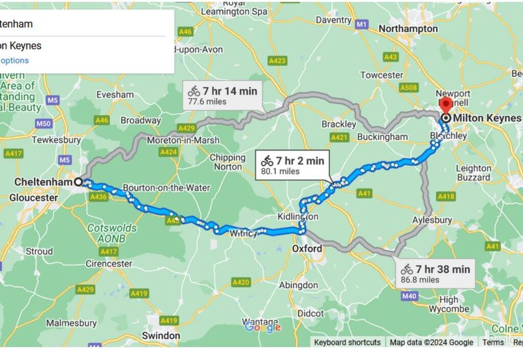 Cheltenham to Milton Keynes