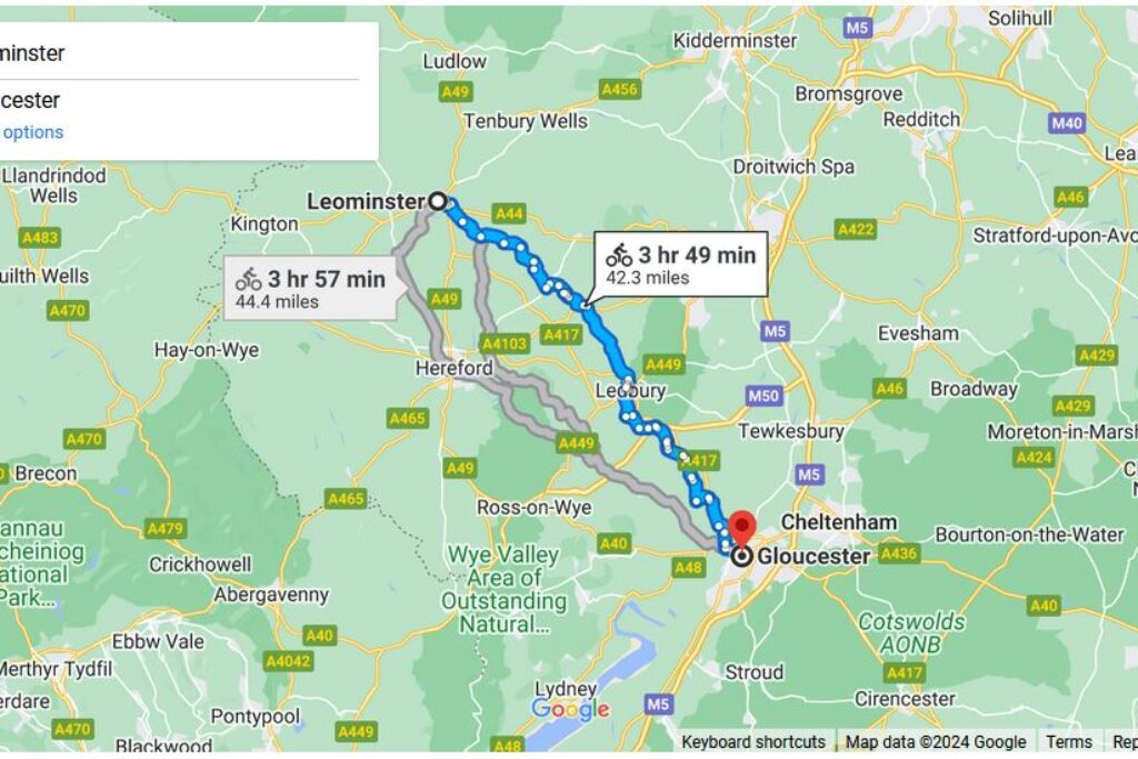 Leominster to Gloucester