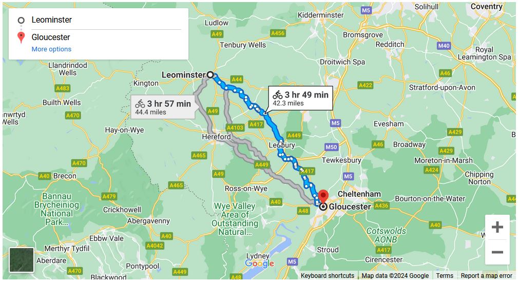 You are currently viewing Leominster to Gloucester