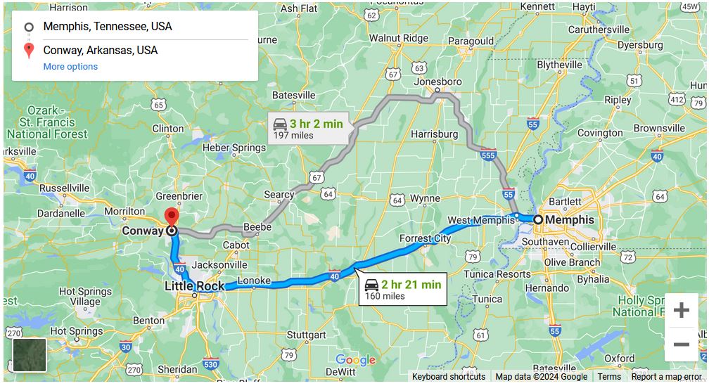 You are currently viewing Memphis to Conway