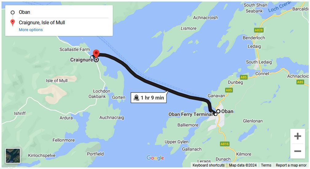 You are currently viewing Oban to Craignure, Isle of Mull