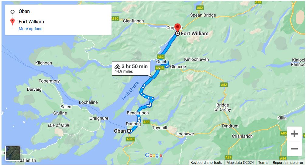 You are currently viewing Oban to Fort William