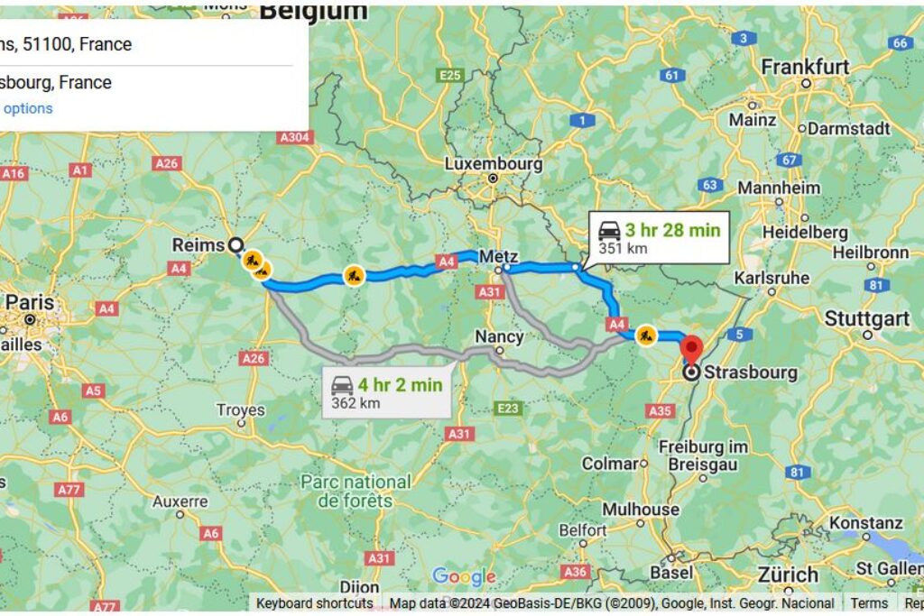 Reims to Strasbourg