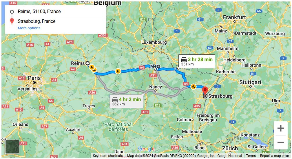 You are currently viewing Reims to Strasbourg