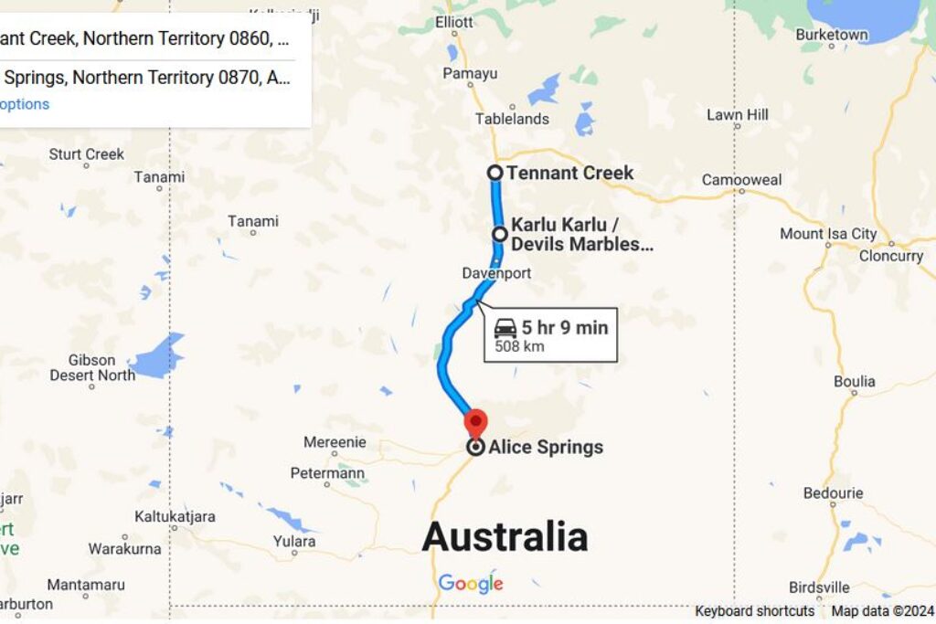 Tennant Creek to Alice Springs (via Devils Marbles)