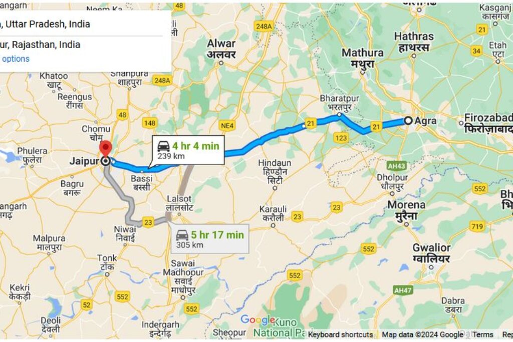 Agra to Jaipur