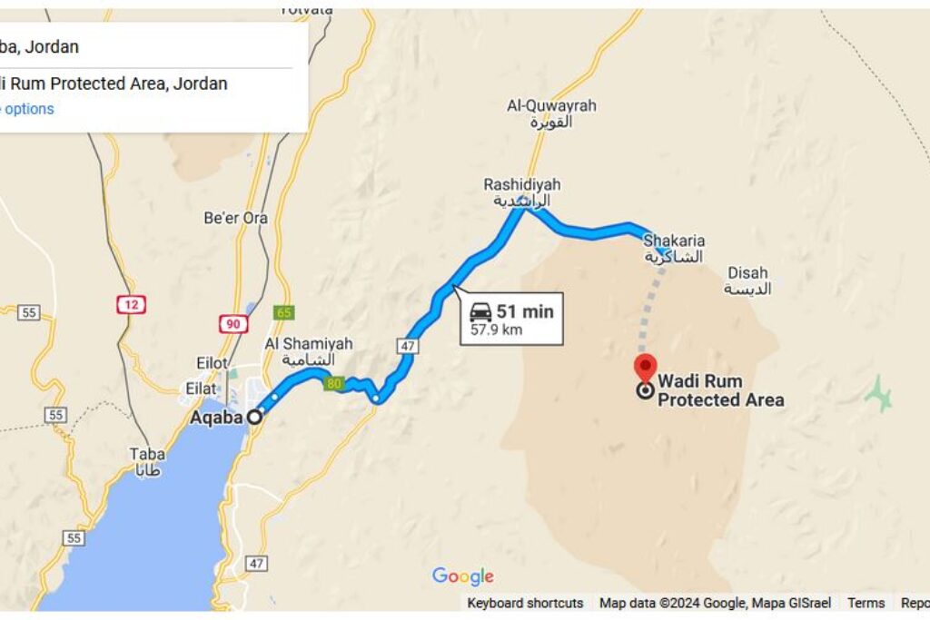 Aquaba to Wadi Rum