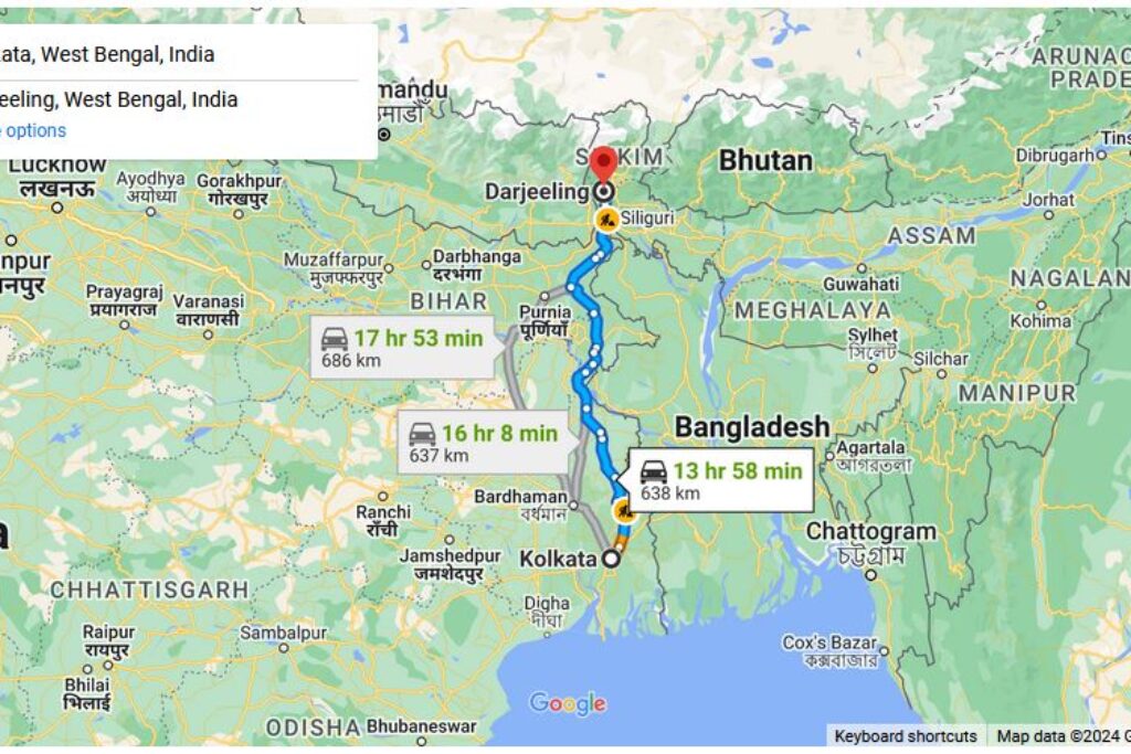 Calcutta to Darjeeling