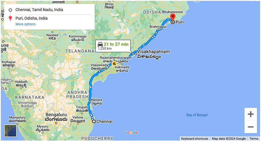 You are currently viewing Chennai to Puri