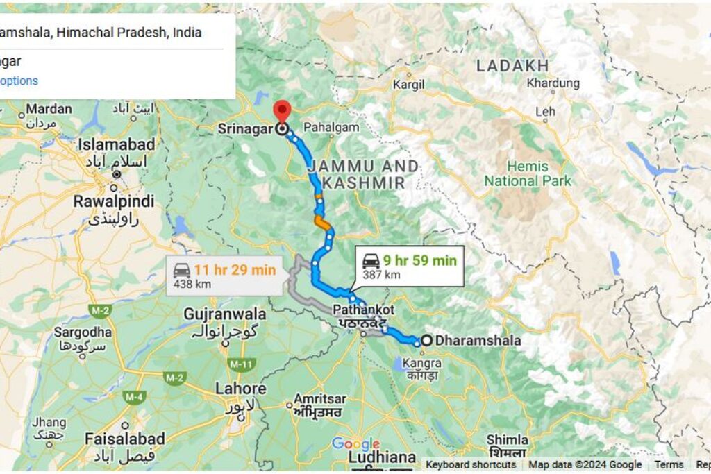 Dharamsala to Srinagar