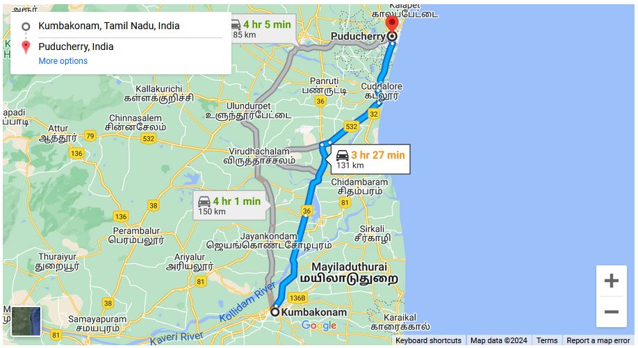 You are currently viewing Kumbakonam to Pondicherry