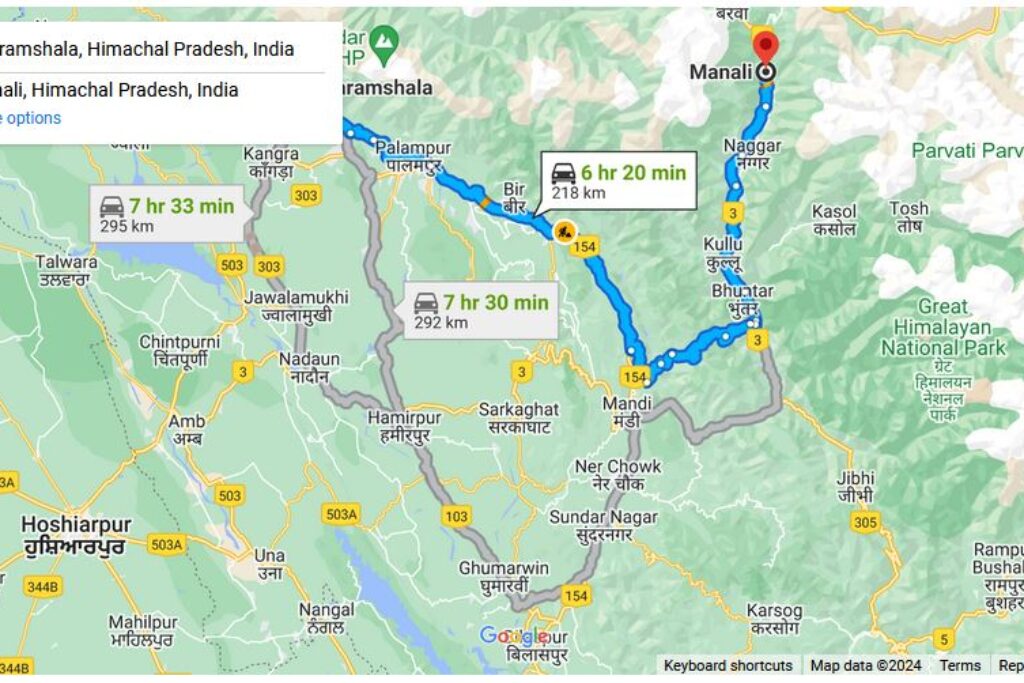 Manali to Dharamsala