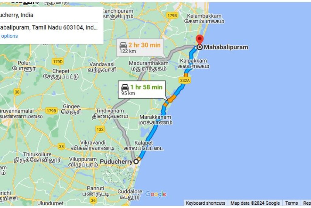 Pondicherry to Mahabalipuram