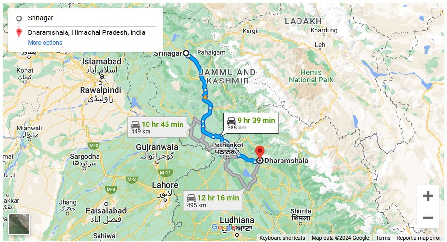 You are currently viewing Srinagar to Dharamsala