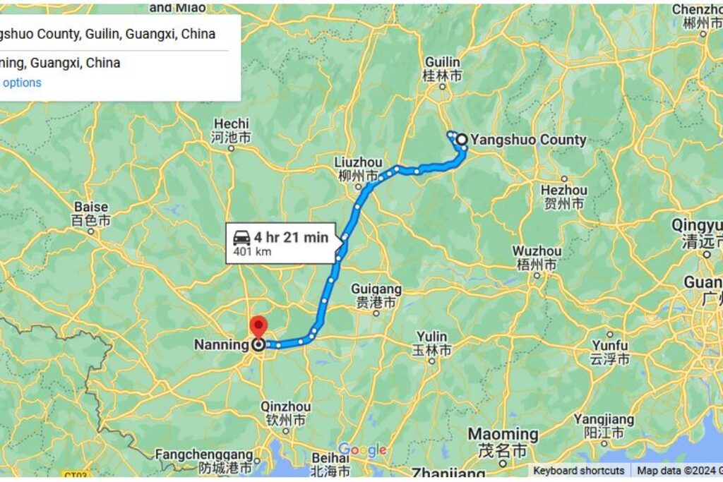 Yangshuo to Nanning