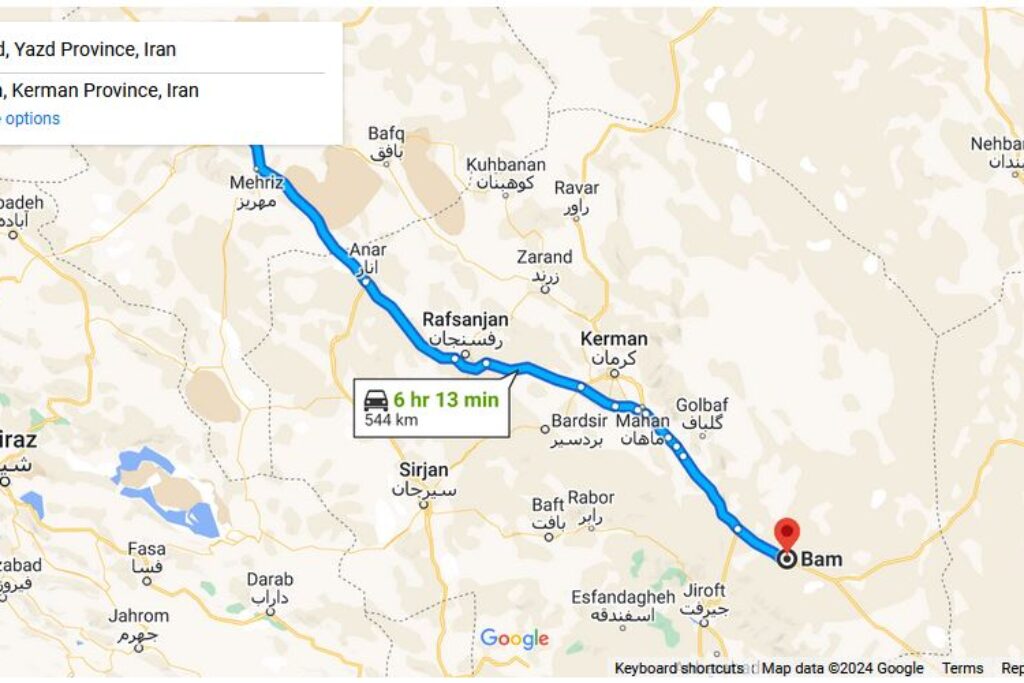 Yazd to Bam