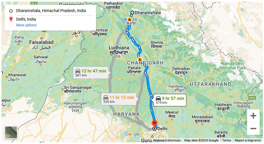 You are currently viewing Dharamsala to Delhi