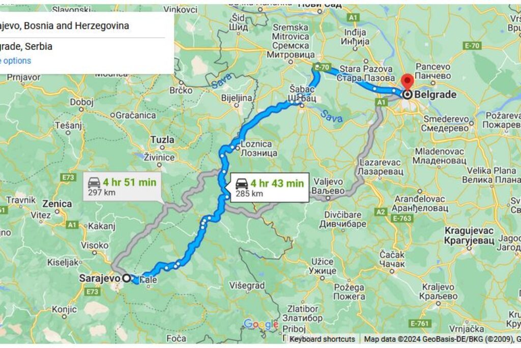 Sarajevo to Belgrade