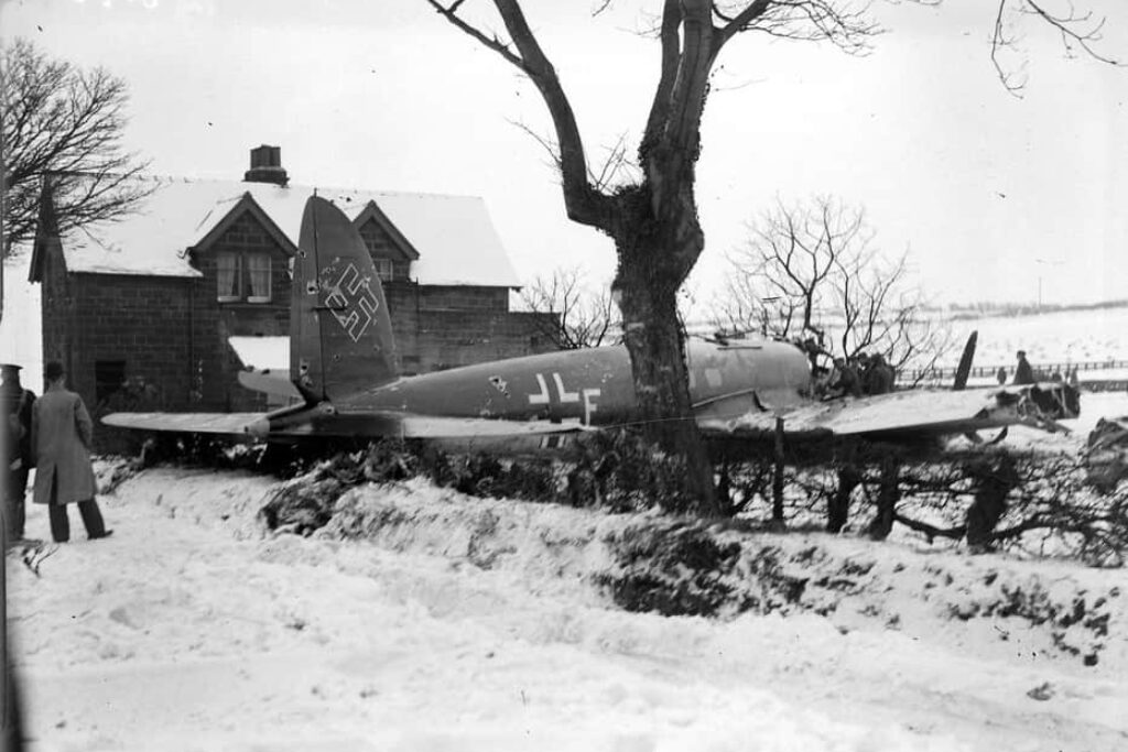 German Heinkel Bomber Shot Down Near Whitby